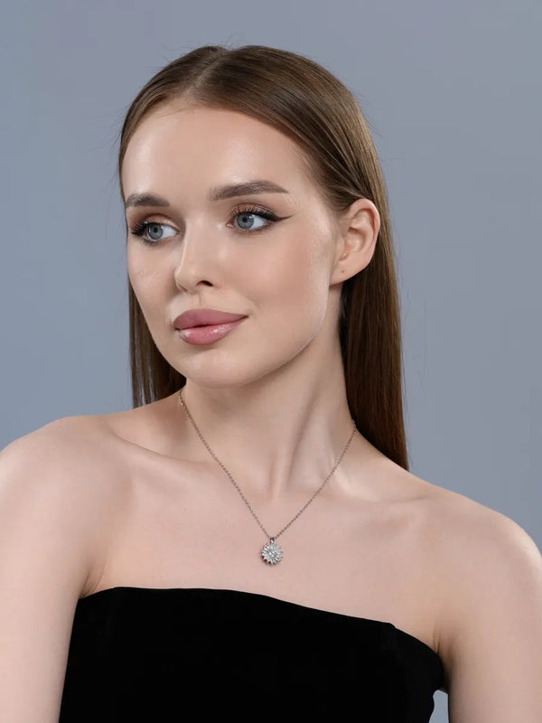 Colier suflat cu aur de 18K  „Floarea Soarelui”